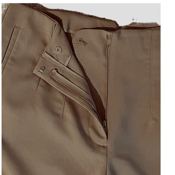Nine West Womens Dress Pants Size 14 Beige Hook and Eye Pockets Straight - Picture 3 of 9